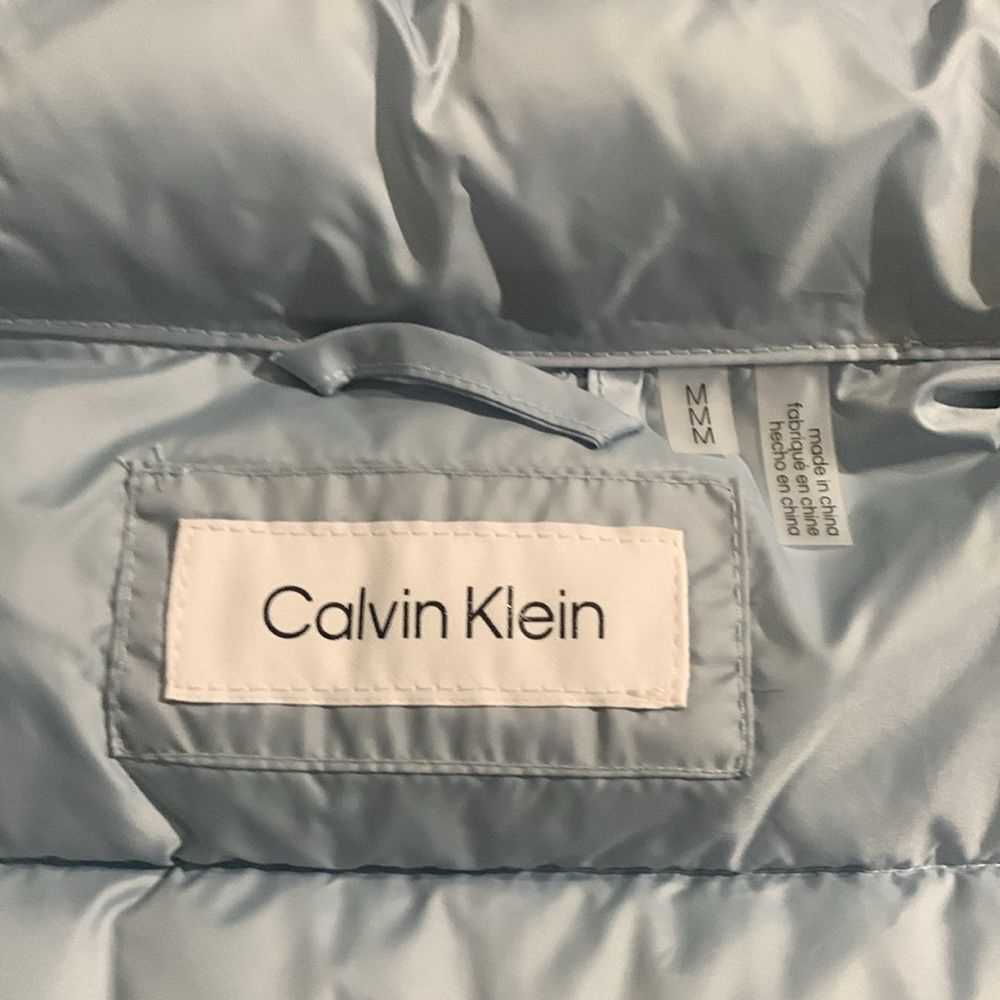 Calvin Klein NEW Light Blue Full Zip Sorona Aura Puffer Vest - Picture 3 of 6